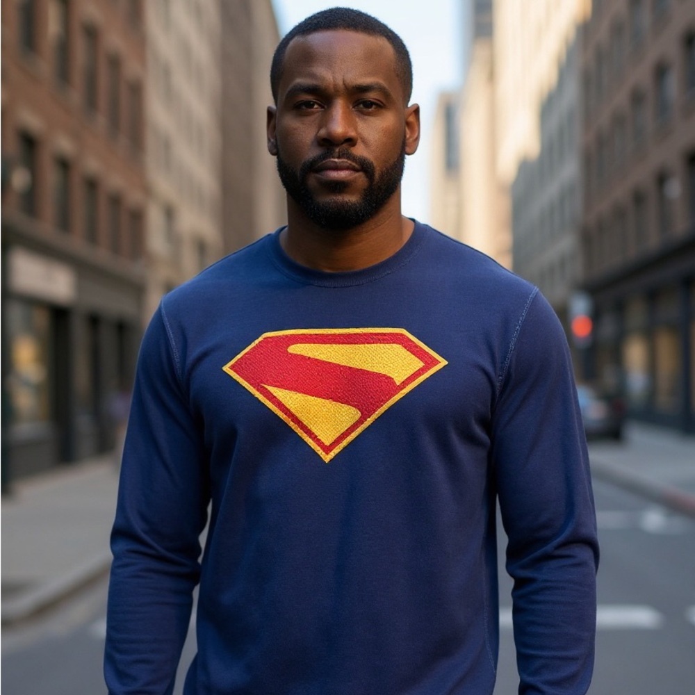 Superman Men’s Waffle Thermal Size XXL